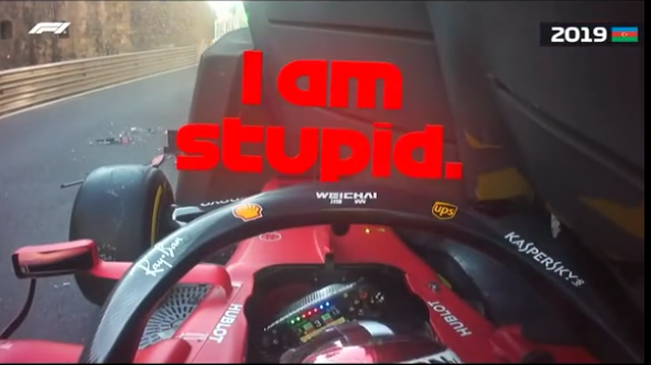 I am stupid - Charles Leclerc, Azerbaijan 2019
